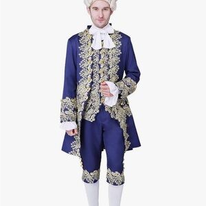 1791 Colonial Blue and Gold Halloween Costume (Men)